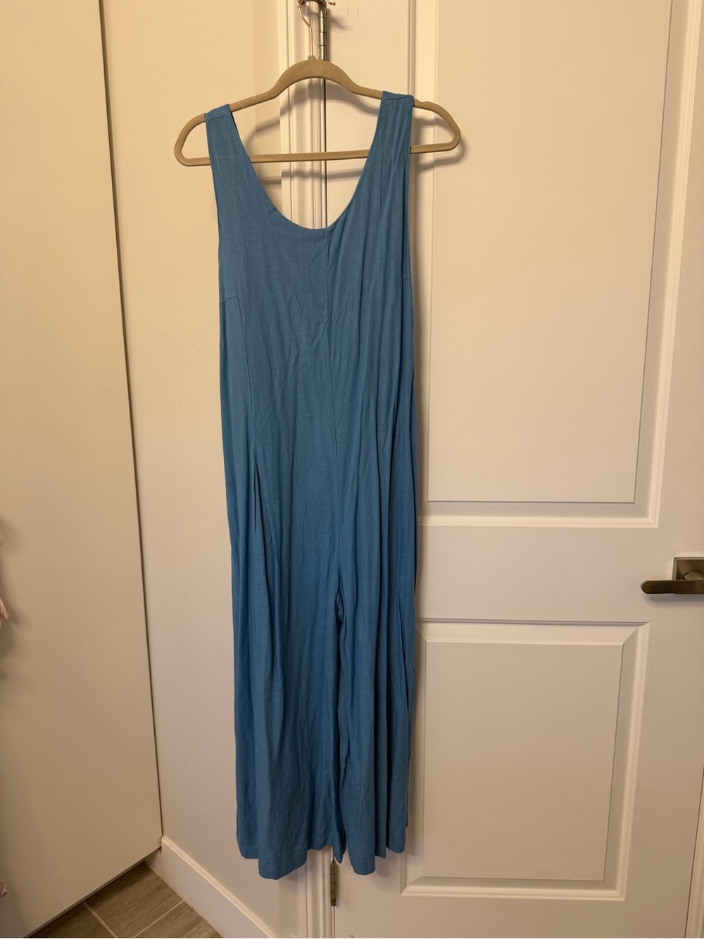 OAK + FORT Sleeveless Light Blue One-Piece Jumpsuit
